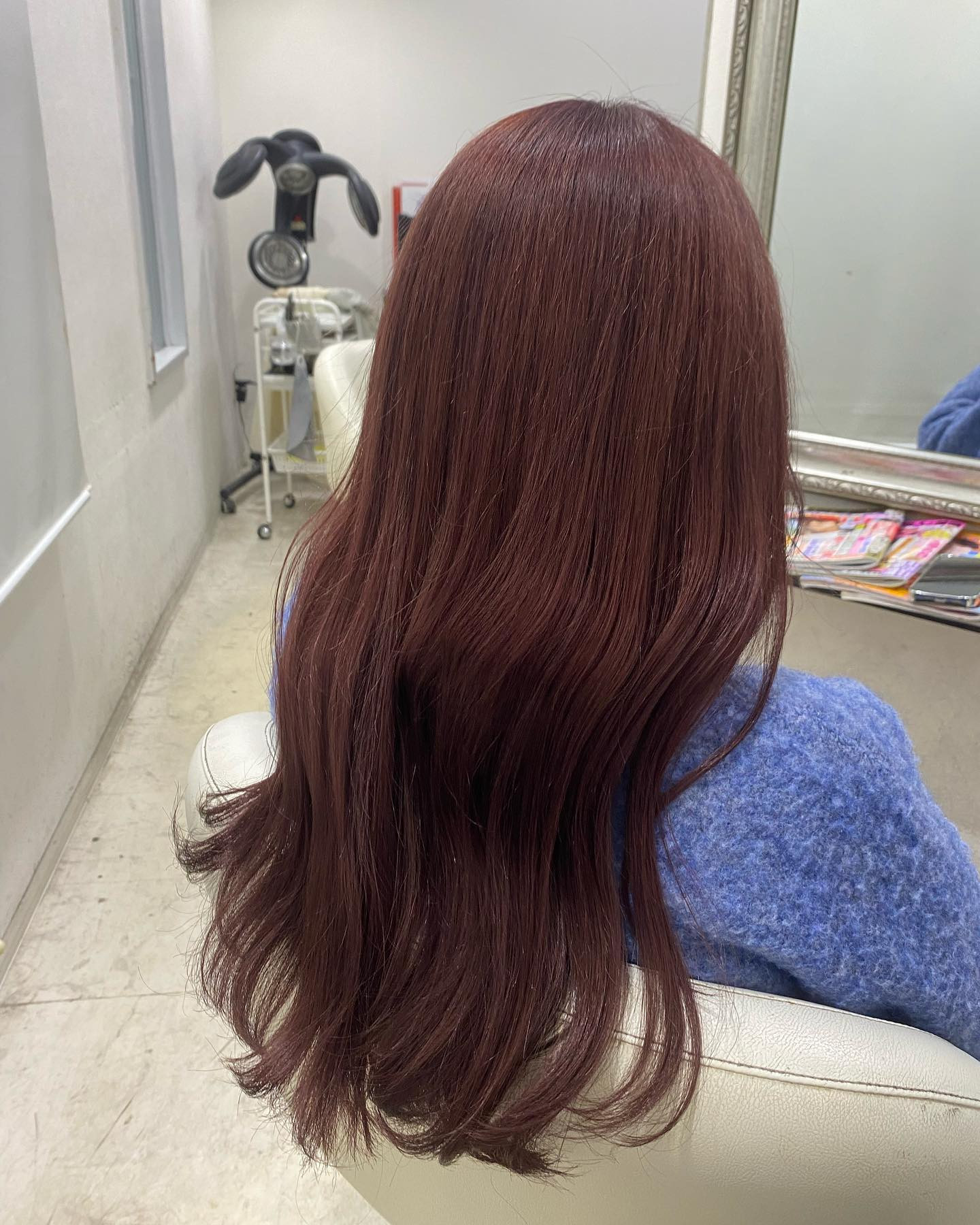 ブリーチ毛からの暗めワインレッドブラウン🍷 | ブログ | 北名古屋市の  